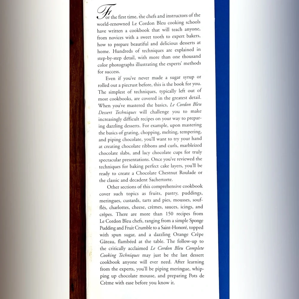 Le Cordon Bleu Dessert Book